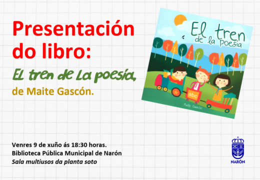 A Biblioteca acollerá este venres a presentación libro “El tren de la poesía”, de Maite Gascón